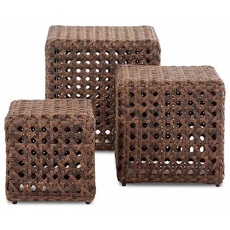 Set of 3 Outdoor Accent Cubes